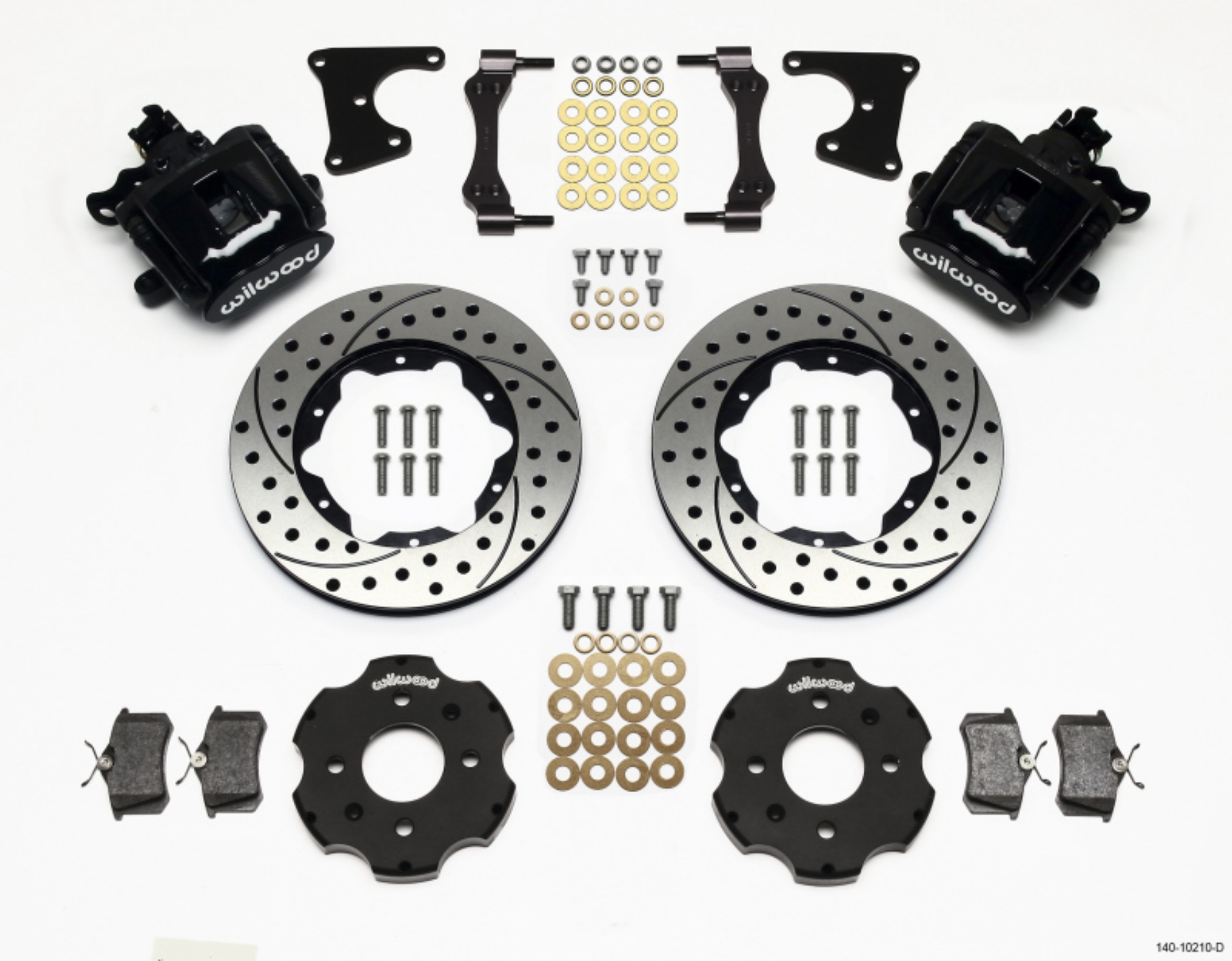 Picture of Wilwood Combination Parking Brake Rear Kit 11-00in Drilled Civic - Integra Drum 2-71 Hub Offset