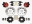 Picture of Wilwood Combination Parking Brake Rear Kit 12-19in Red Civic - Integra Drum 2-46 Hub Offset