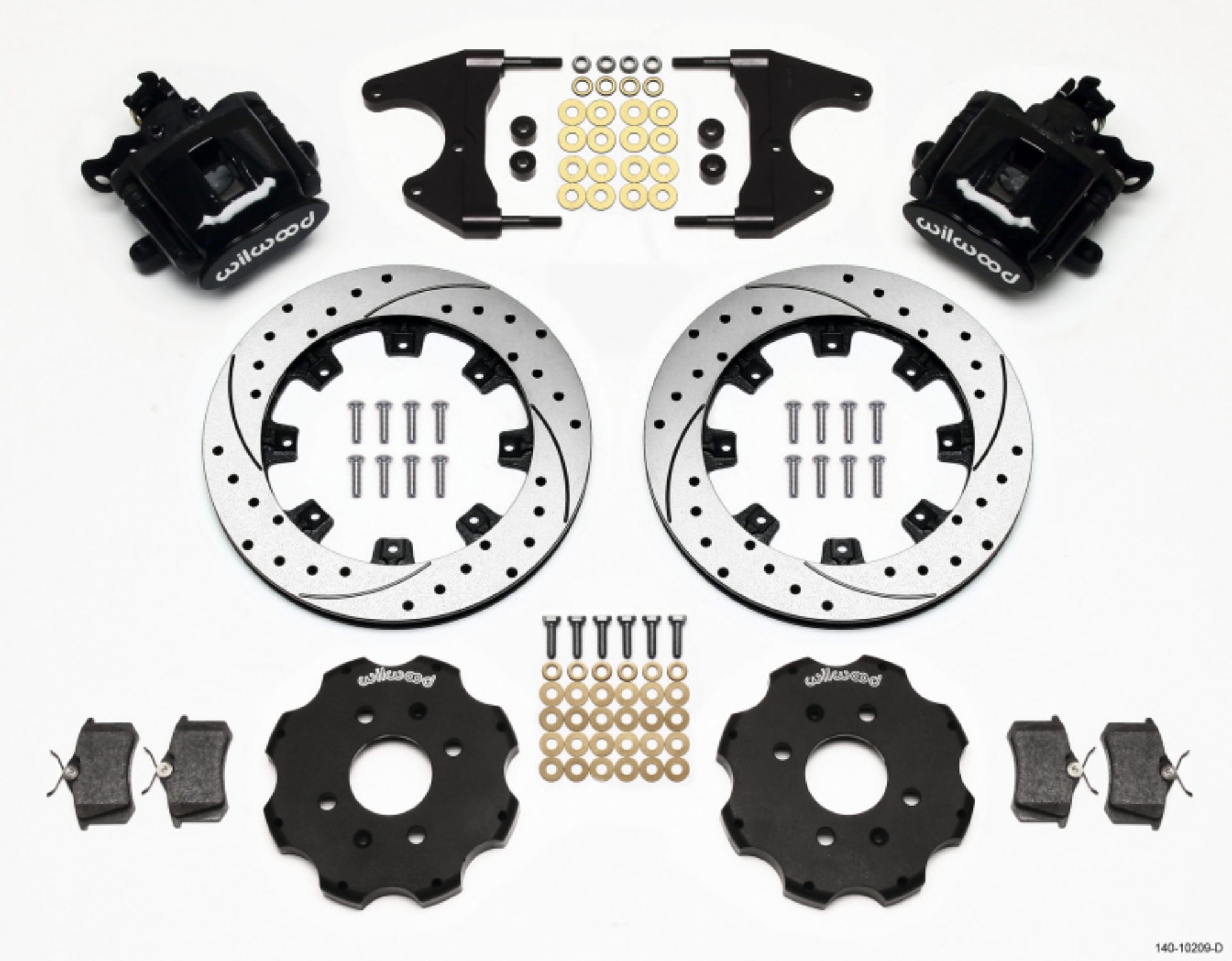 Picture of Wilwood Combination Parking Brake Rear Kit 12-19in Drilled Civic - Integra Drum 2-46 Hub Offset