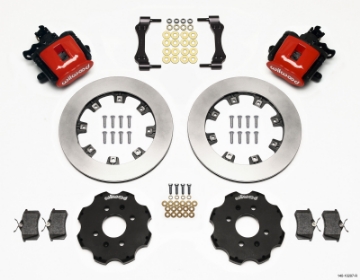 Picture of Wilwood Combination Parking Brake Rear Kit 12-19in Red Civic - Integra Disc 2-39 Hub Offset