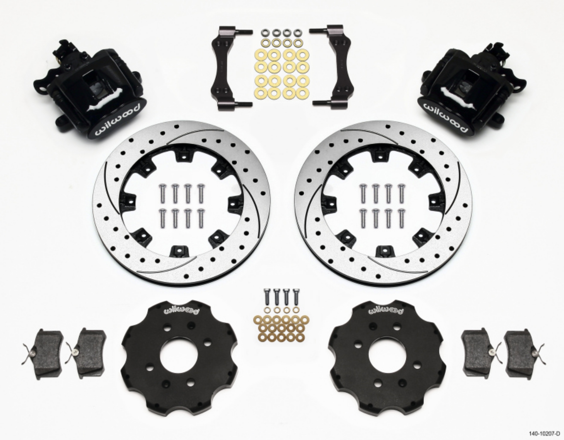 Picture of Wilwood Combination Parking Brake Rear Kit 12-19in Drilled Civic - Integra Disc 2-39 Hub Offset