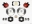 Picture of Wilwood Combination Parking Brake Rear Kit 11-00in Red Civic - Integra Disc 2-39 Hub Offset