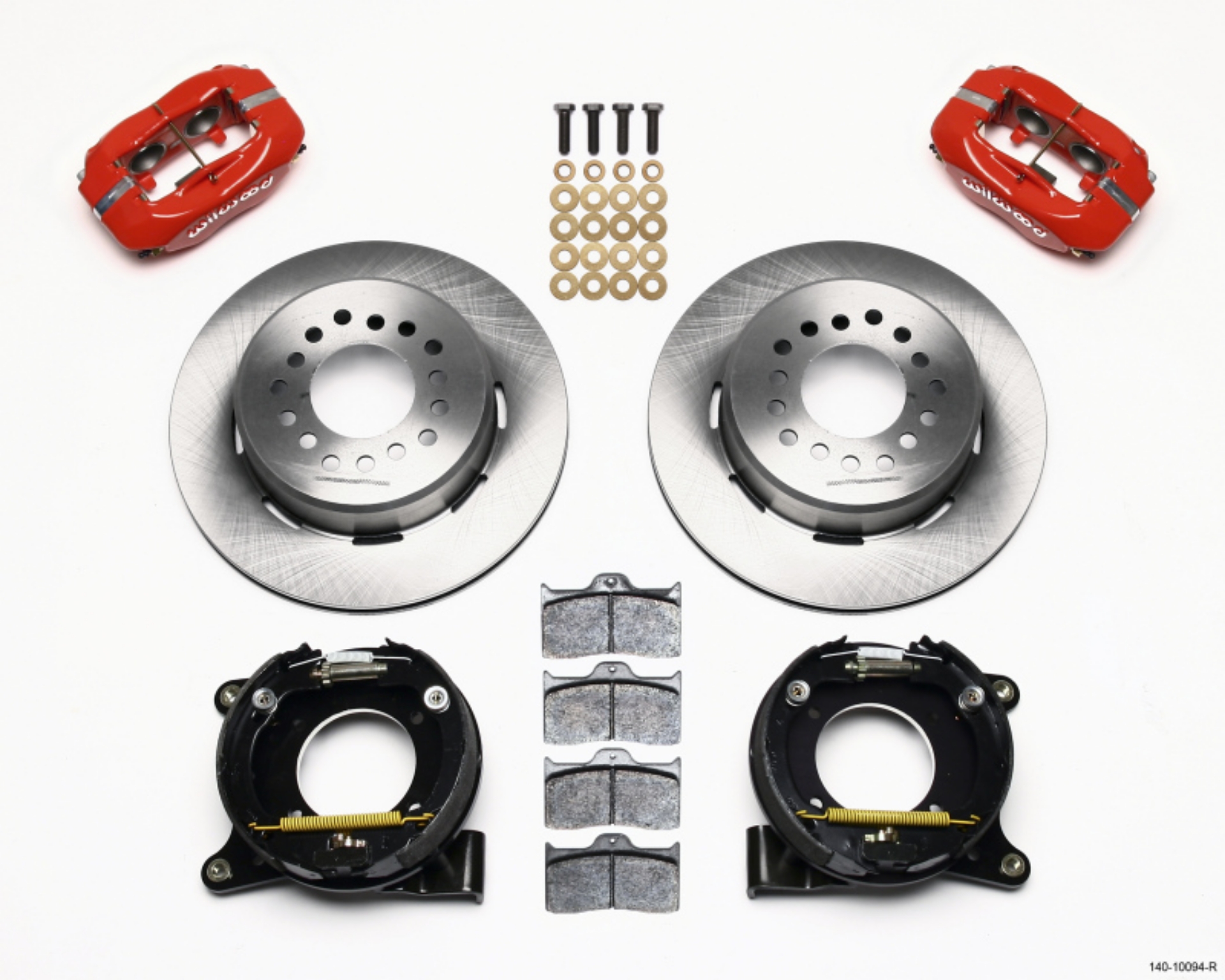 Picture of Wilwood Forged Dynalite P-S Park Brake Kit Red Chevy C-10 2-42 Offset 5-lug