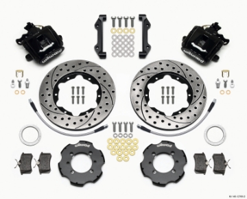 Picture of Wilwood Combination Parking Brake Rear Kit 11-00in Drilled 2012 Fiat 500 w- Lines