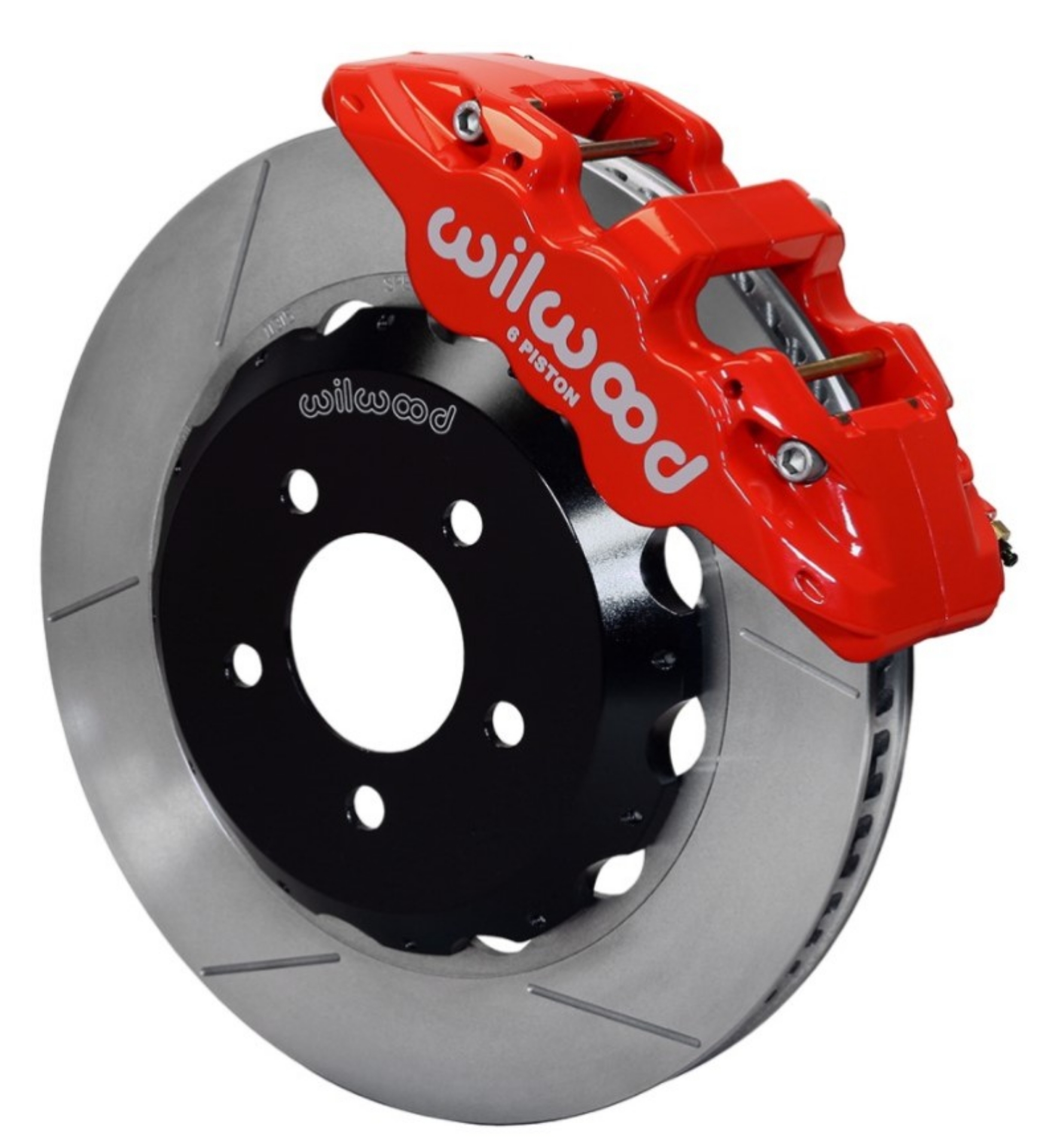 Picture of Wilwood AERO6 Front Hat Kit 15-00 Red 2016-Up Camaro w-Lines