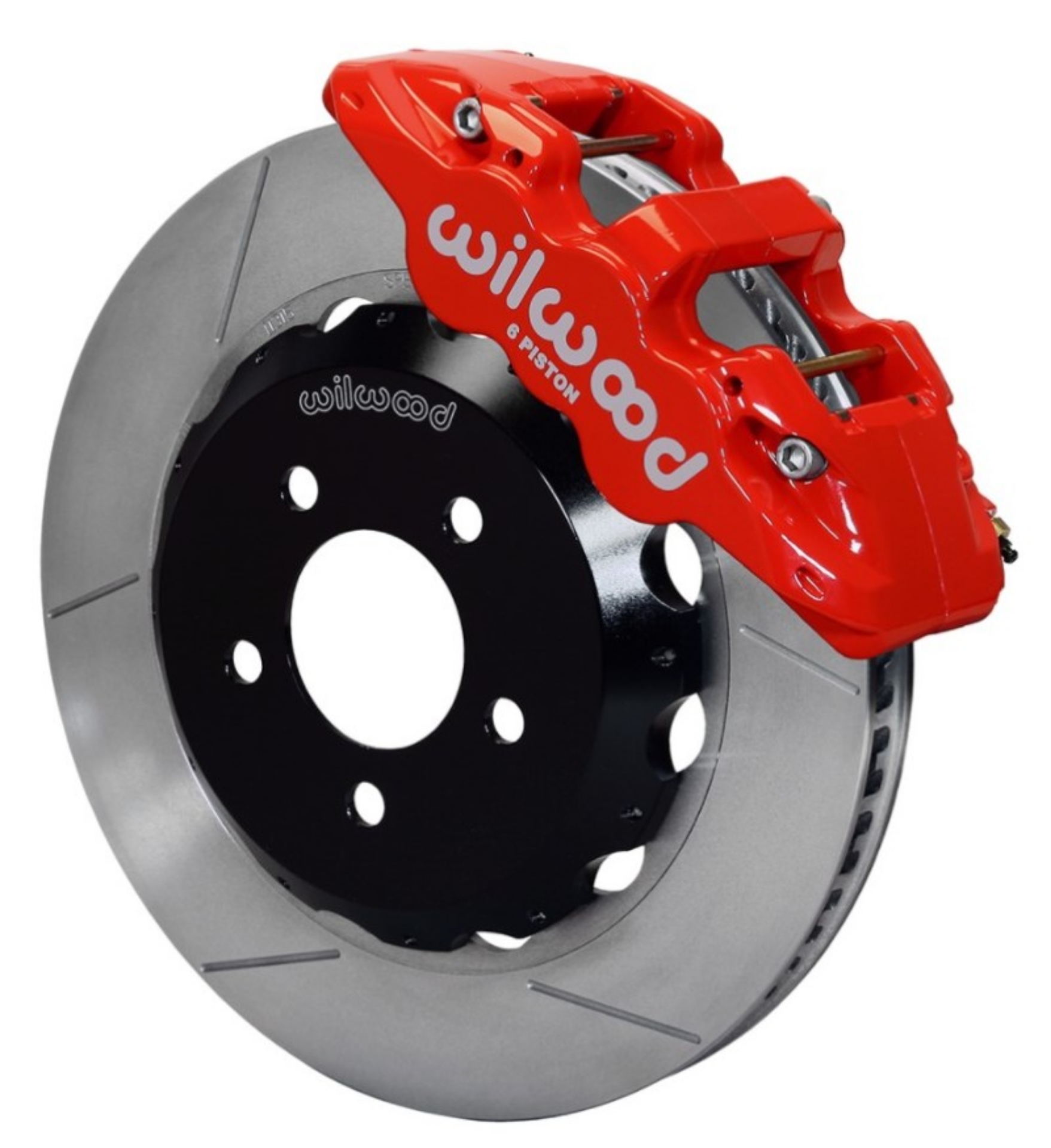 Picture of Wilwood AERO6 Front Hat Kit 14-00 Red 2016-Up Camaro w-Lines