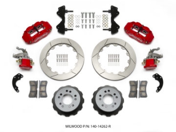Picture of Wilwood Narrow Superlite 4R - MC4 Rear Kit 12-88 Red Currie Pro-Tour Unit Bearing Floater