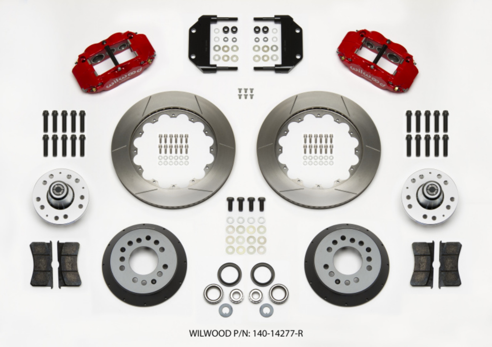 Picture of Wilwood Narrow Superlite 6R Front Hub Kit 14-00in Red Magnum Force Drop Spindle