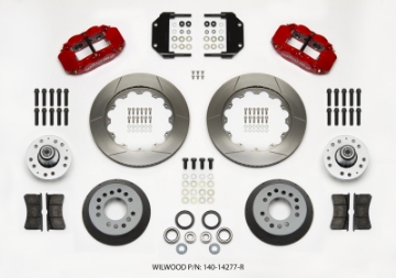 Picture of Wilwood Narrow Superlite 6R Front Hub Kit 14-00in Red Magnum Force Drop Spindle