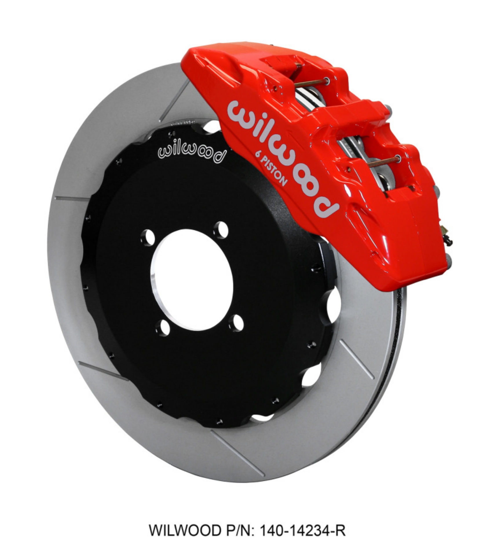 Picture of Wilwood Dynapro 6 Front Hat Kit 12-88in Red 2016-Up Mazda MX5 Miata w- Lines