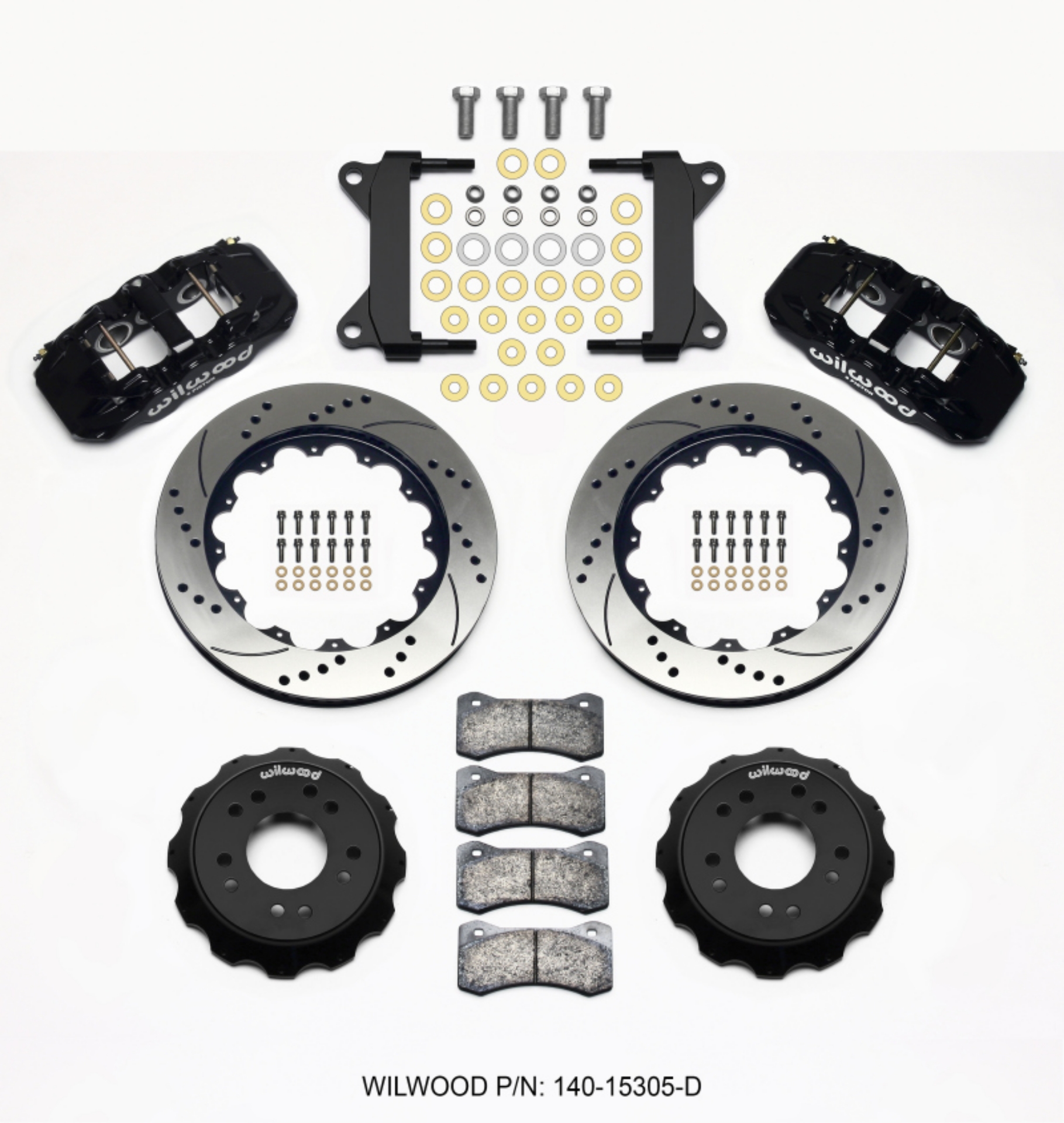 Picture of Wilwood AERO6 Front Hat Kit 14-00 Drilled 63-87 C10 w- Wilwood Pro Spindles