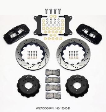 Picture of Wilwood AERO6 Front Hat Kit 14-00 Drilled 63-87 C10 w- Wilwood Pro Spindles