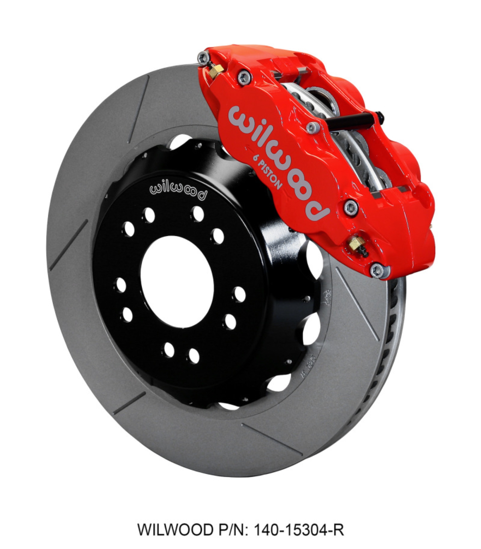 Picture of Wilwood Narrow Superlite 6R Front Hat Kit 14-00 Red 63-87 C10 w- Wilwood Pro Spindles