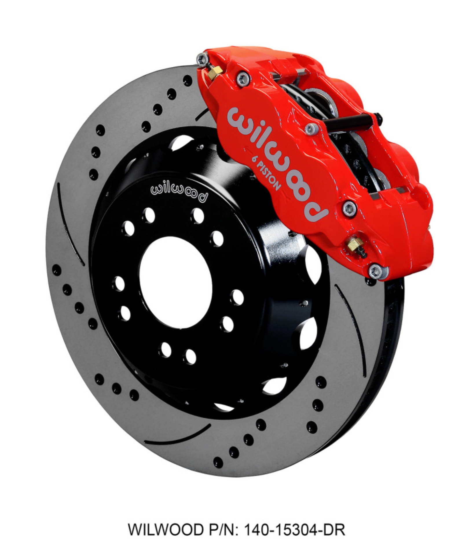 Picture of Wilwood Narrow Superlite 6R Front Hat Kit 14-00 Drilled Red 63-87 C10 w- Wilwood Pro Spindles