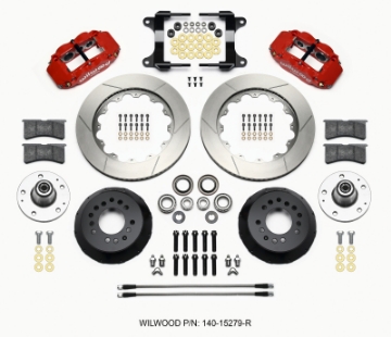 Picture of Wilwood Narrow Superlite 6R Front Hub Kit 14-00in Red 82-92 Camaro--Firebird