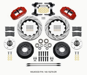 Picture of Wilwood Narrow Superlite 6R Front Hub Kit 14-00in Drill Red 82-92 Camaro--Firebird