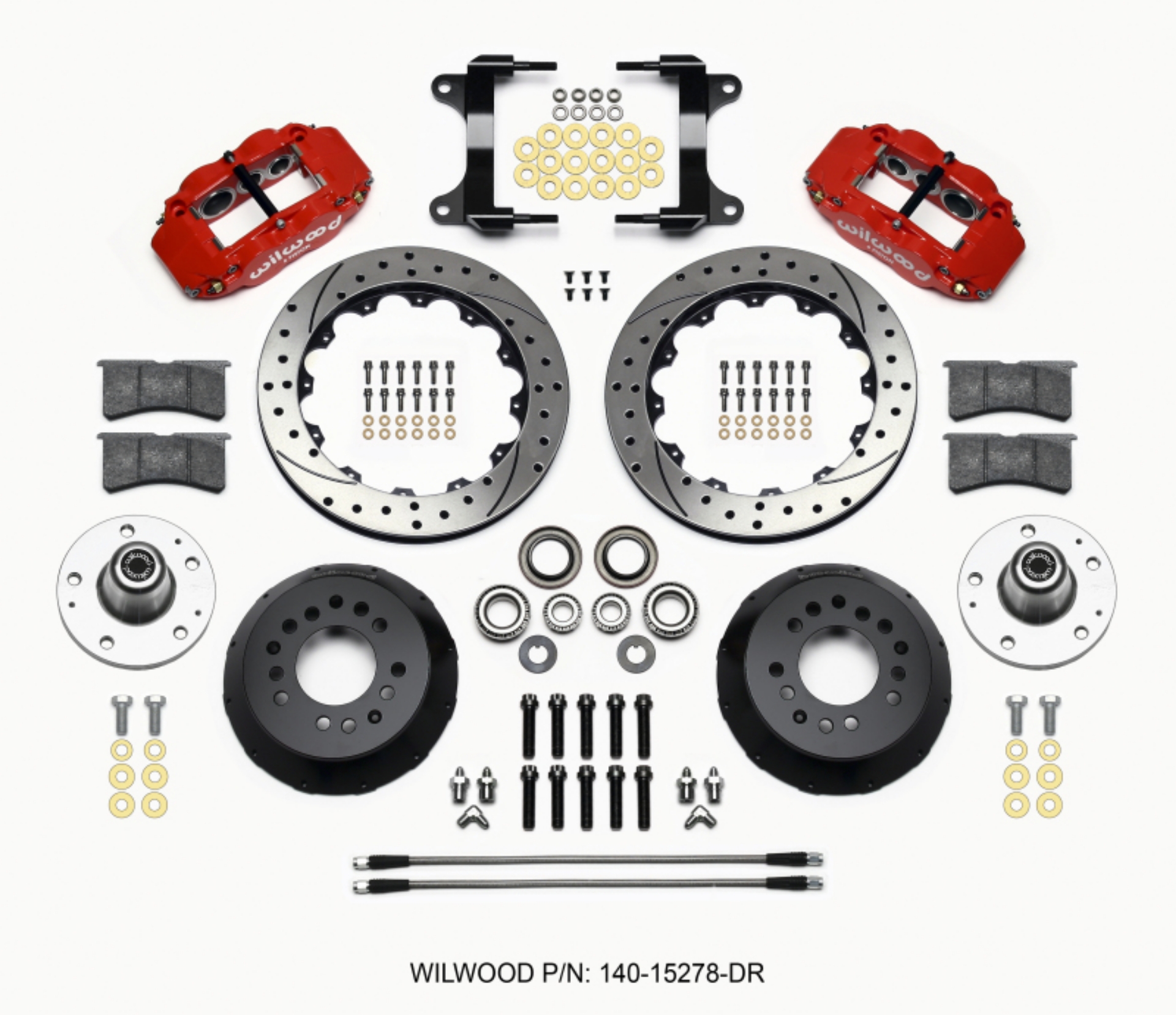 Picture of Wilwood Narrow Superlite 6R Front Hub Kit 12-88in Drill Red 82-92 Camaro--Firebird