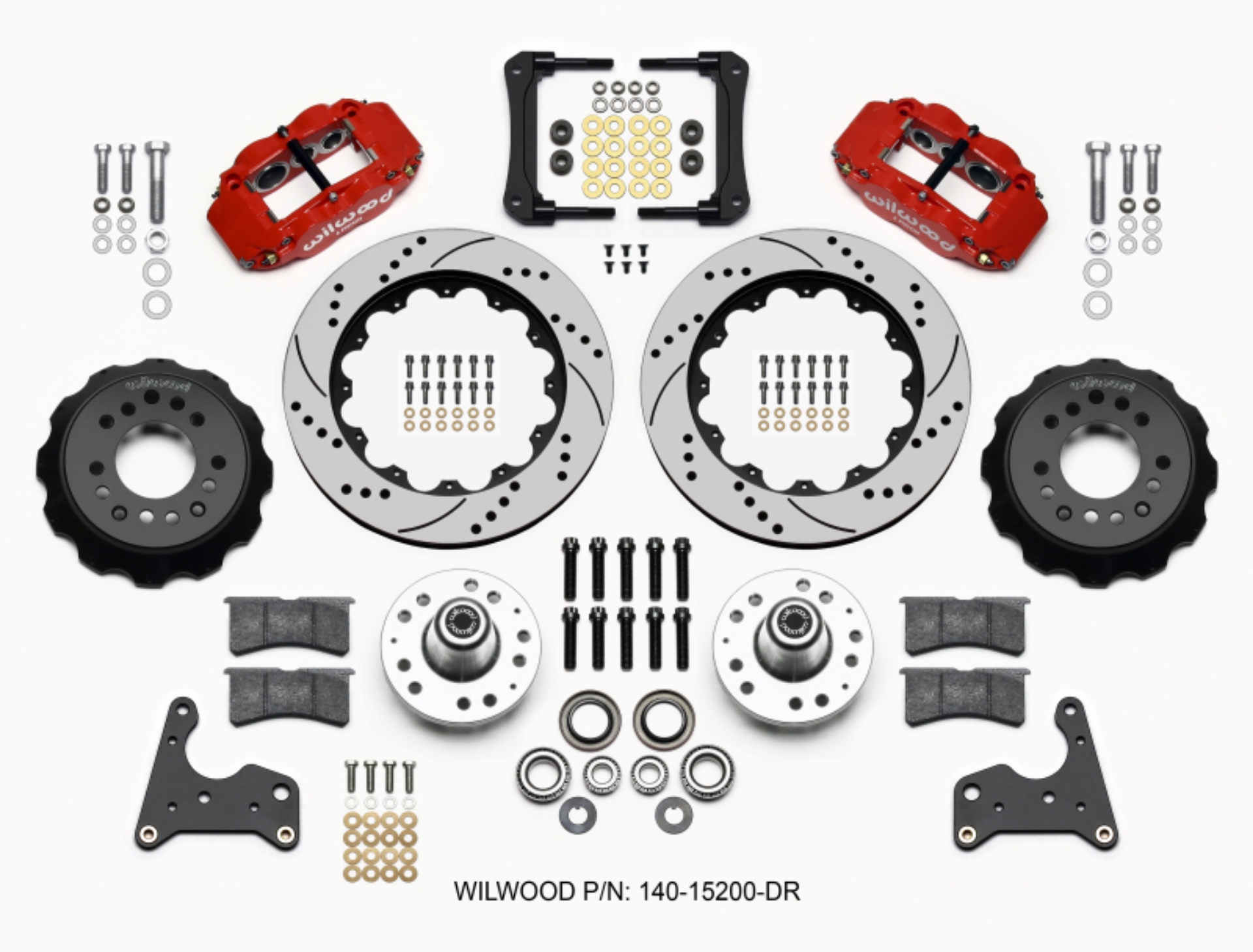 Picture of Wilwood Narrow Superlite 6R Front Hub Kit 14-00in Drill Red 65-72 CDP C Body -Drum