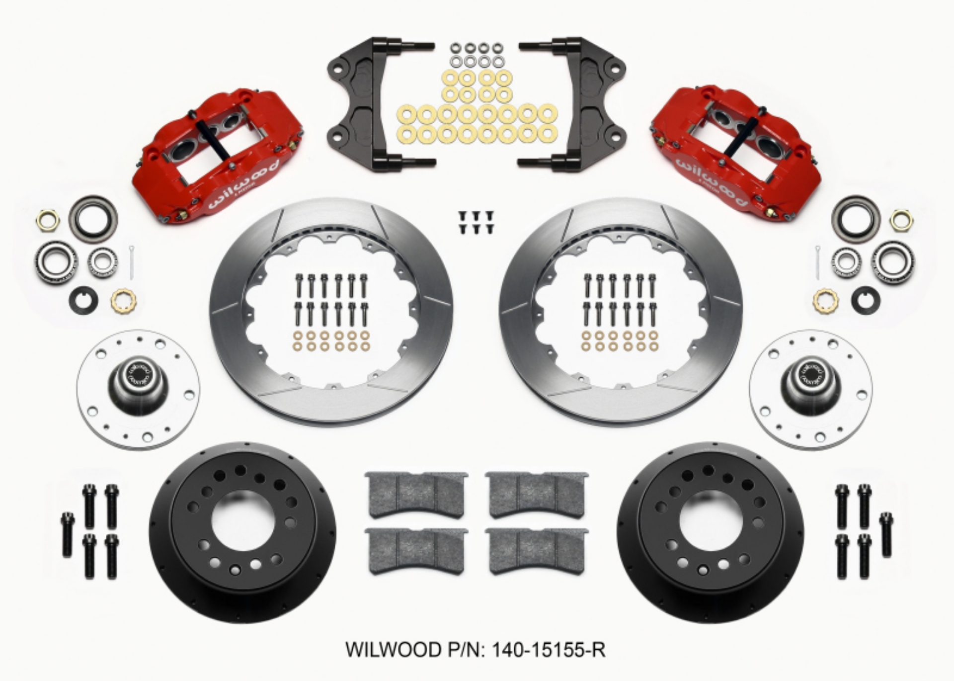 Picture of Wilwood Narrow Superlite 6R Front Hub Kit 12-88in Red WWE ProSpindle 5x4-75in 5x5-00in Hub