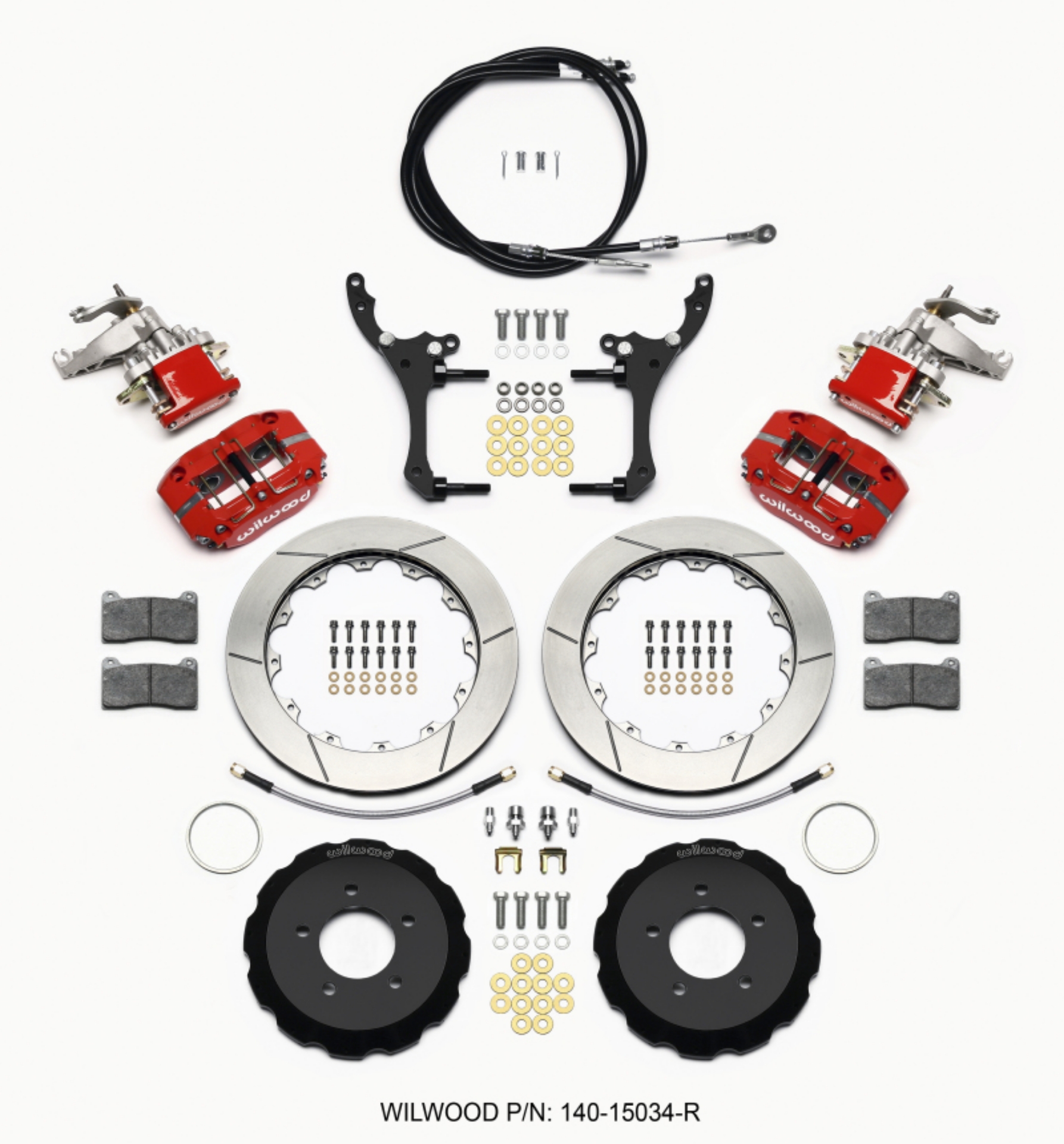 Picture of Wilwood Dynapro Radial4 - MC4 Rear Kit 12-88 Red 2006-15 Miata w-Lines & Cables