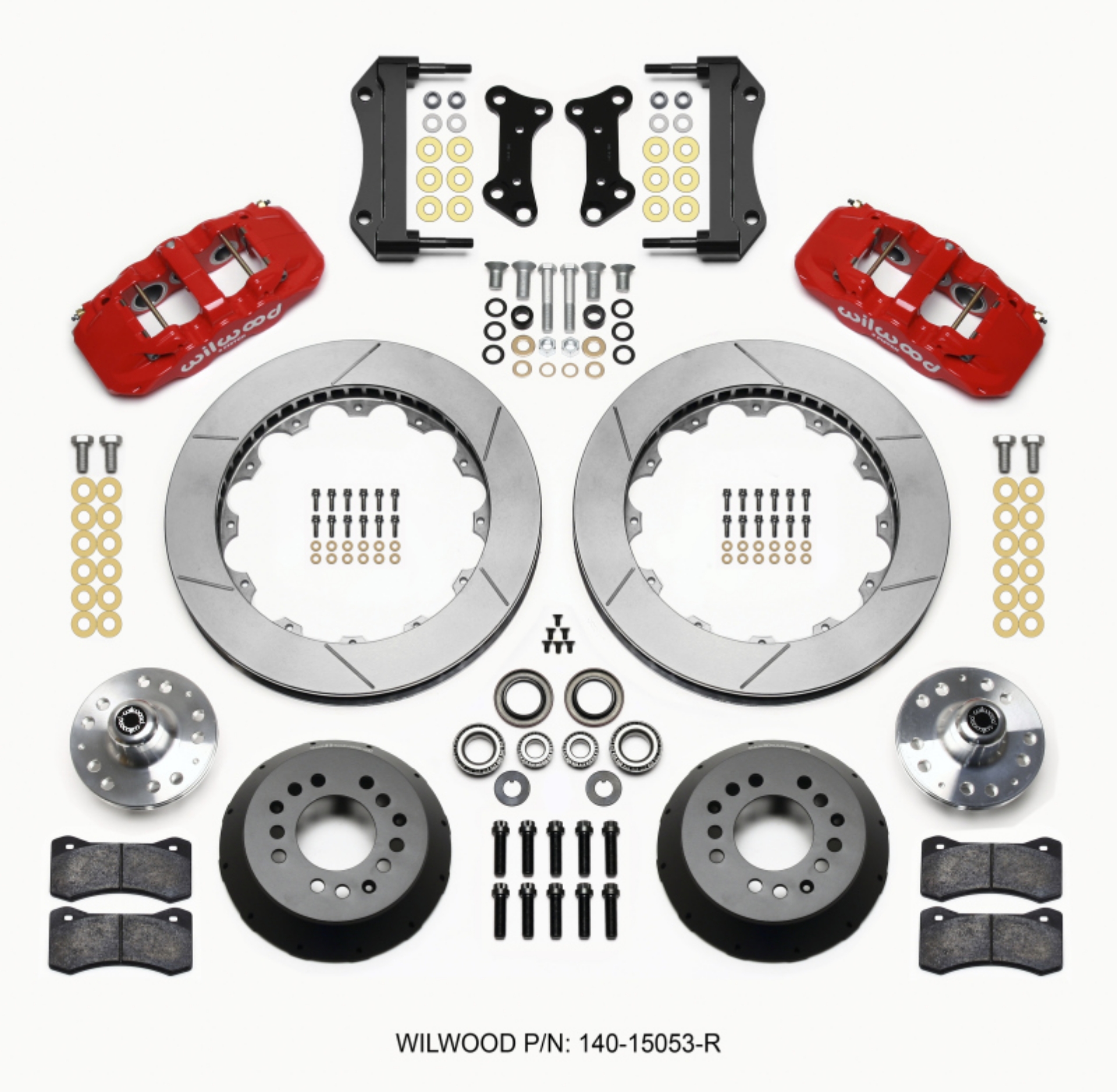 Picture of Wilwood AERO6 Front Hub Kit 15-00 Red 67-69 Camaro 64-72 Nova Chevelle