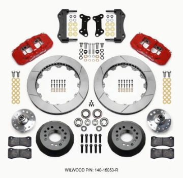 Picture of Wilwood AERO6 Front Hub Kit 15-00 Red 67-69 Camaro 64-72 Nova Chevelle