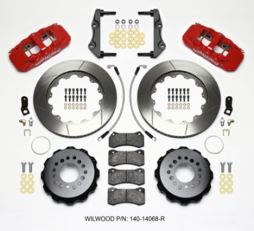Picture of Wilwood AERO4 Rear Kit 14-25in Red 2014-Up Challenger w-Lines