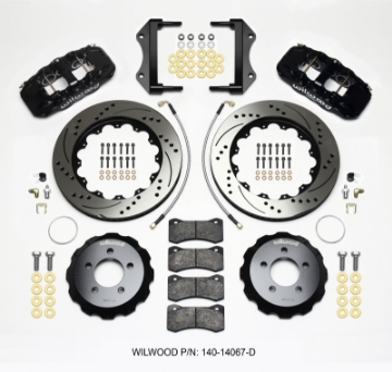Picture of Wilwood AERO6 Front Hat Kit 14-25 Drilled 2014-Up Challenger w-Lines
