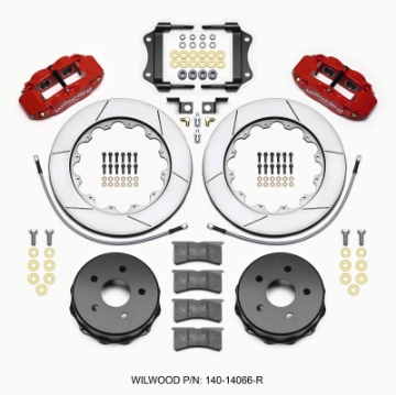 Picture of Wilwood Narrow Superlite 4R Rear Kit 14-00in Red 2007-up Jeep JK w-Lines