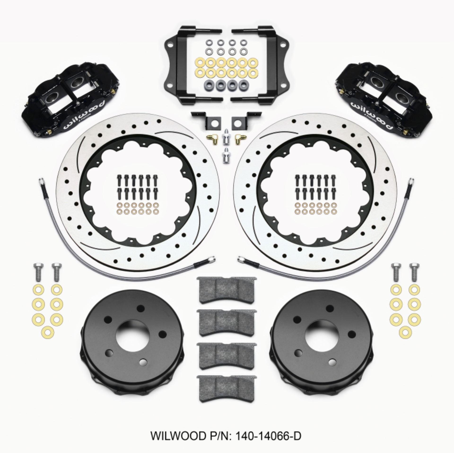 Picture of Wilwood Narrow Superlite 4R Rear Kit 14-00in Drilled 2007-up Jeep JK w-Lines