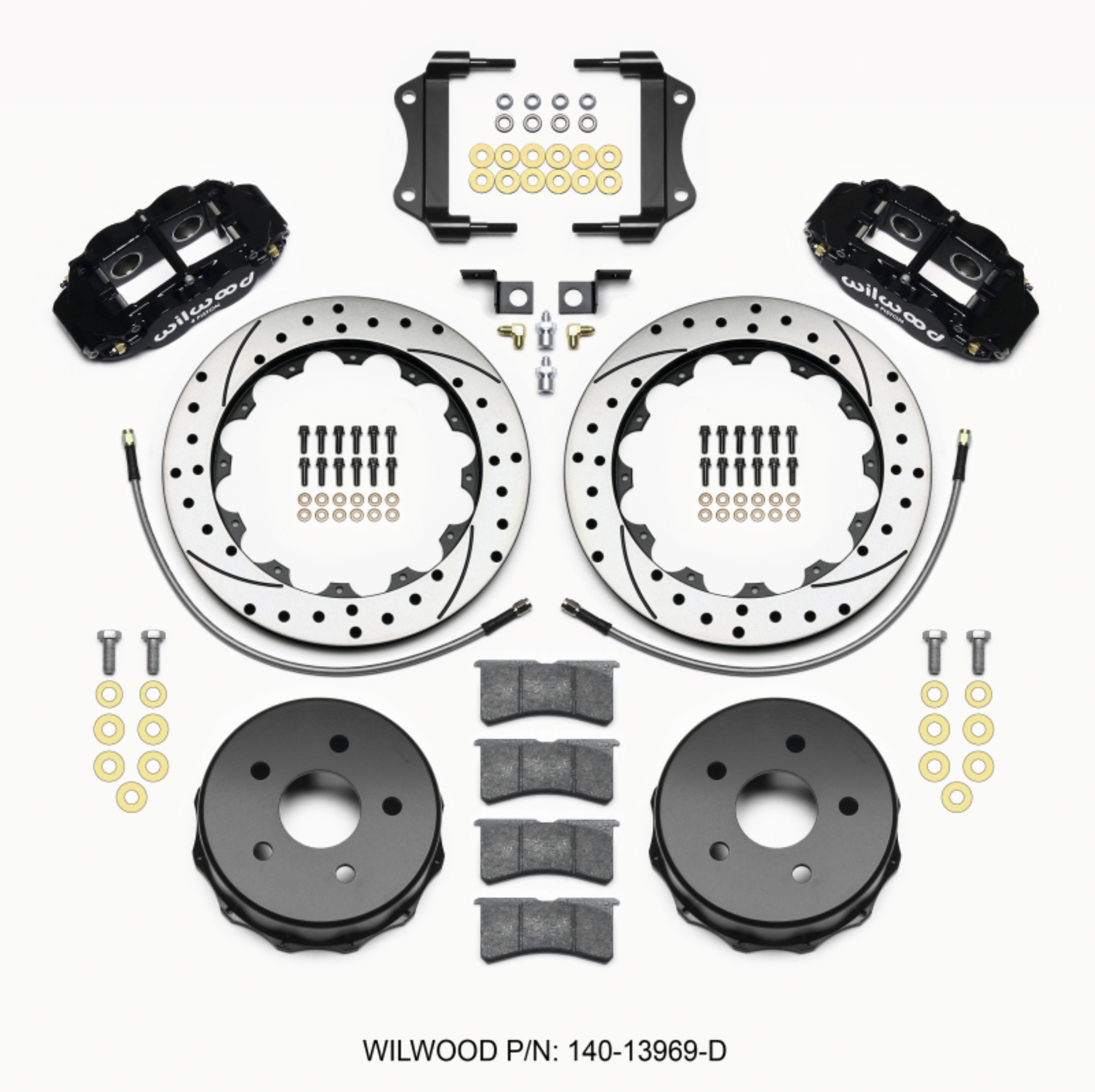 Picture of Wilwood Narrow Superlite 4R Rear Kit 12-88in Drilled 2007-up Jeep JK w-Lines