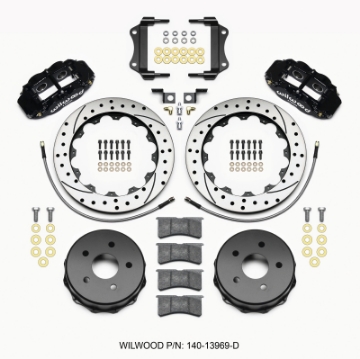 Picture of Wilwood Narrow Superlite 4R Rear Kit 12-88in Drilled 2007-up Jeep JK w-Lines