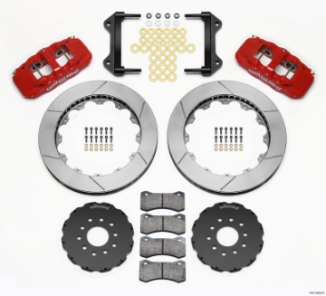 Picture of Wilwood AERO6 Front Hat Kit 15-00 Red 97-04 Corvette C5-Z06 05-13 C6