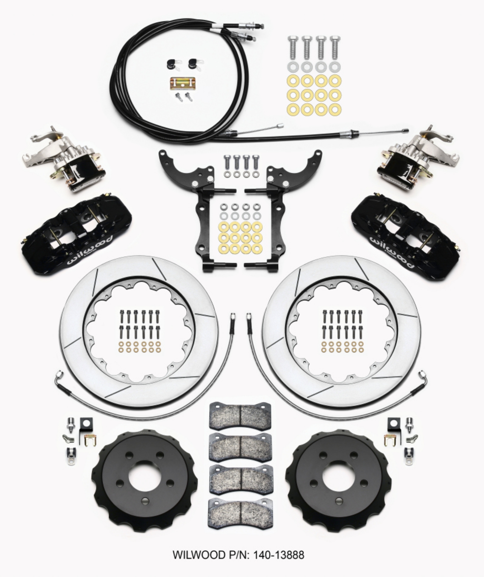 Picture of Wilwood AERO4 - MC4 Rear Kit 14-00 15-23 Mustang w-Lines & Cables