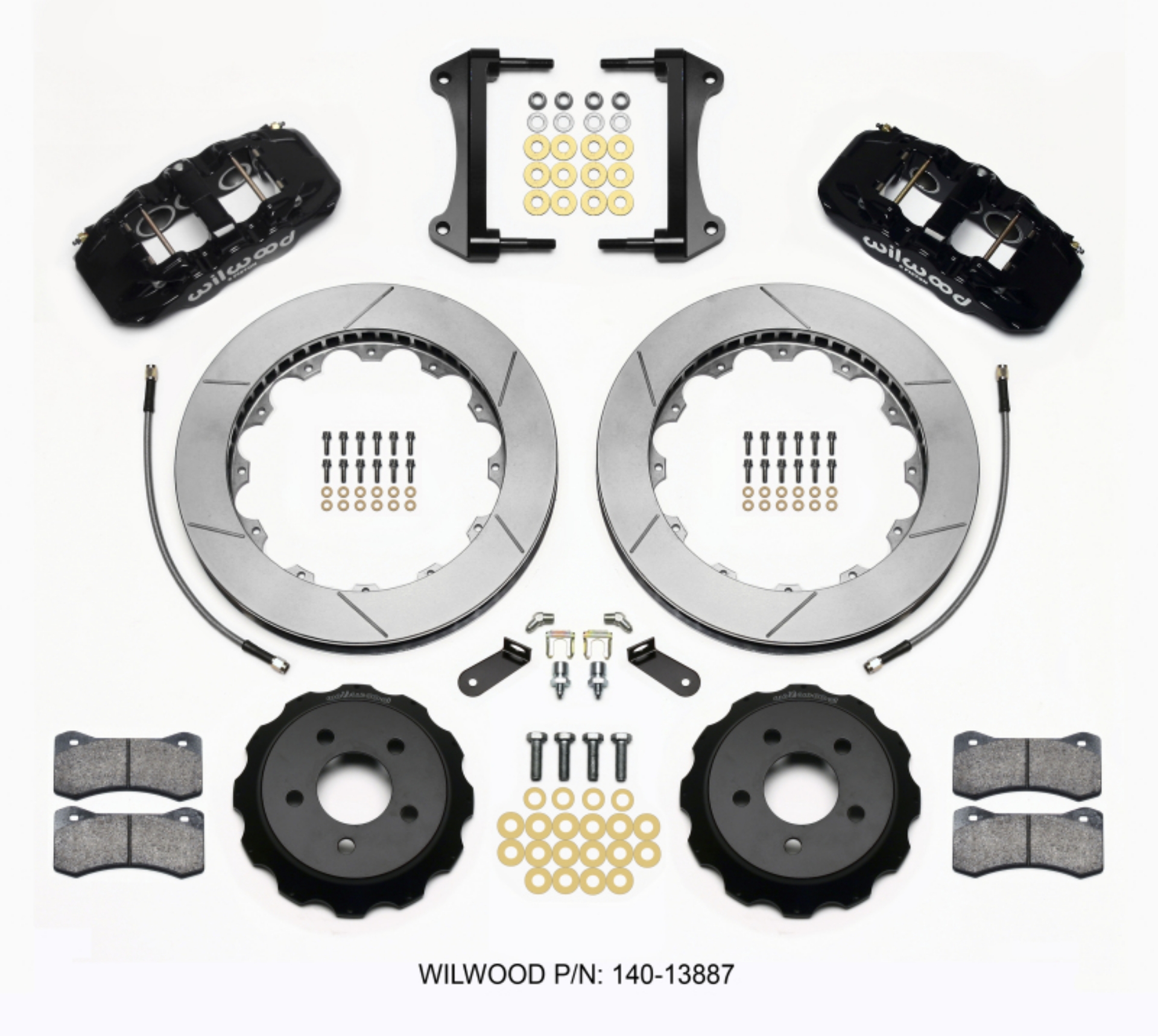 Picture of Wilwood AERO6 Front Hat Kit 15-00 15-23 Mustang w-Lines