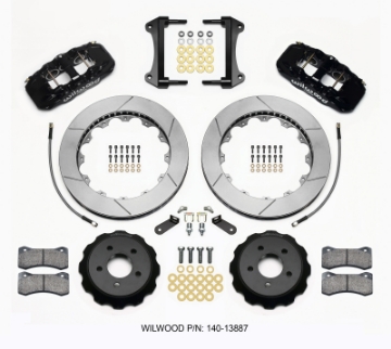 Picture of Wilwood AERO6 Front Hat Kit 15-00 15-23 Mustang w-Lines