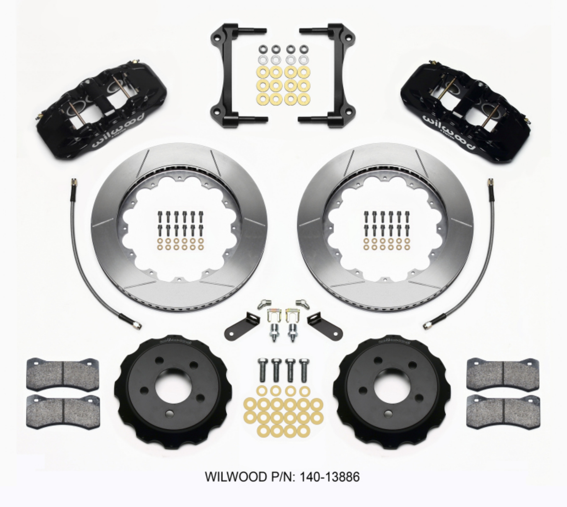 Picture of Wilwood AERO6 Front Hat Kit 14-00 15-23 Mustang w-Lines