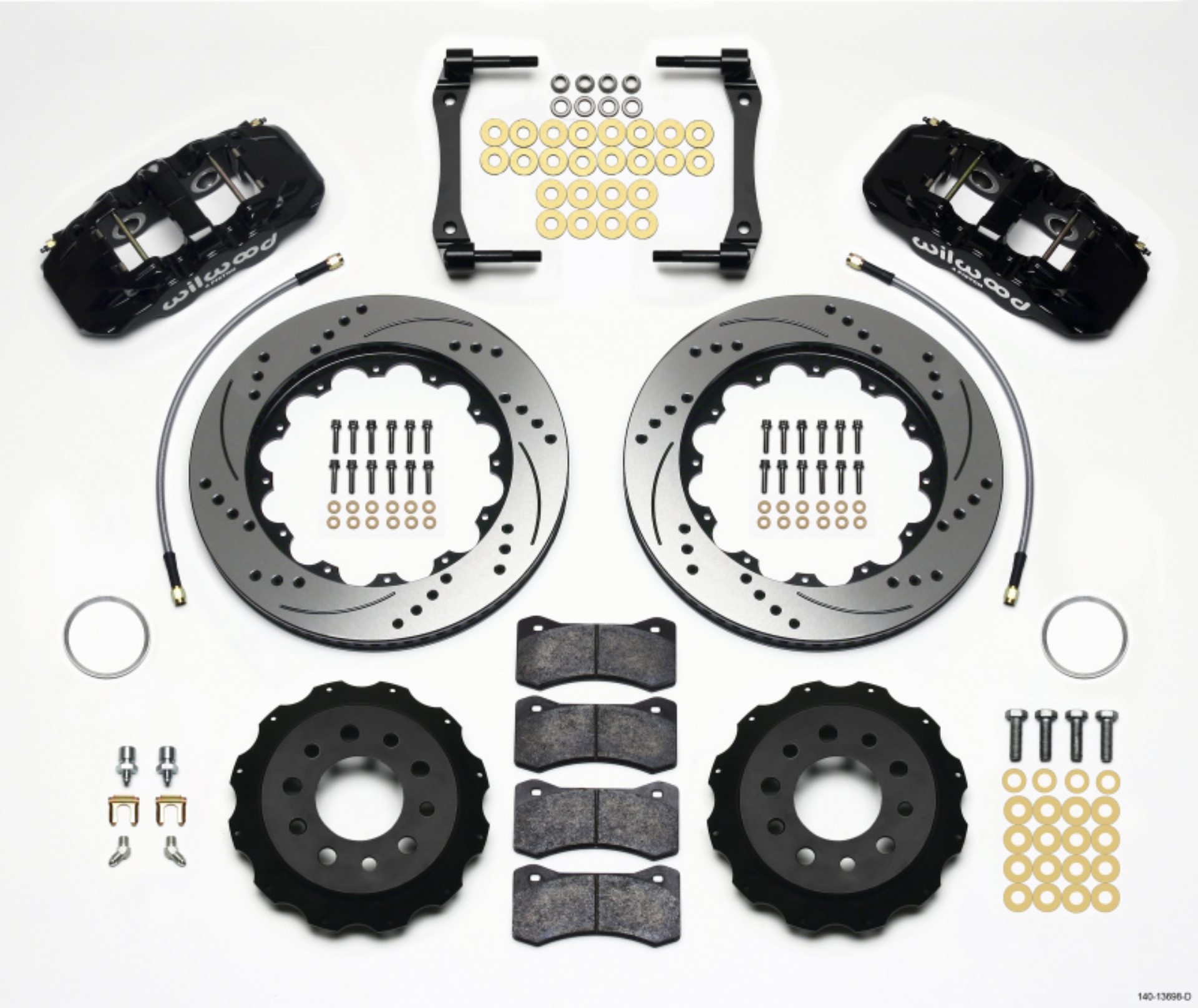 Picture of Wilwood AERO4 Rear Kit 14-25in Drilled 2014-Up Corvette C7 w-Lines