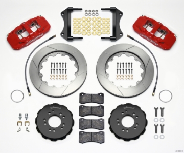 Picture of Wilwood AERO6 Front Hat Kit 14-25 Red 2014-Up Corvette C7 w-Lines