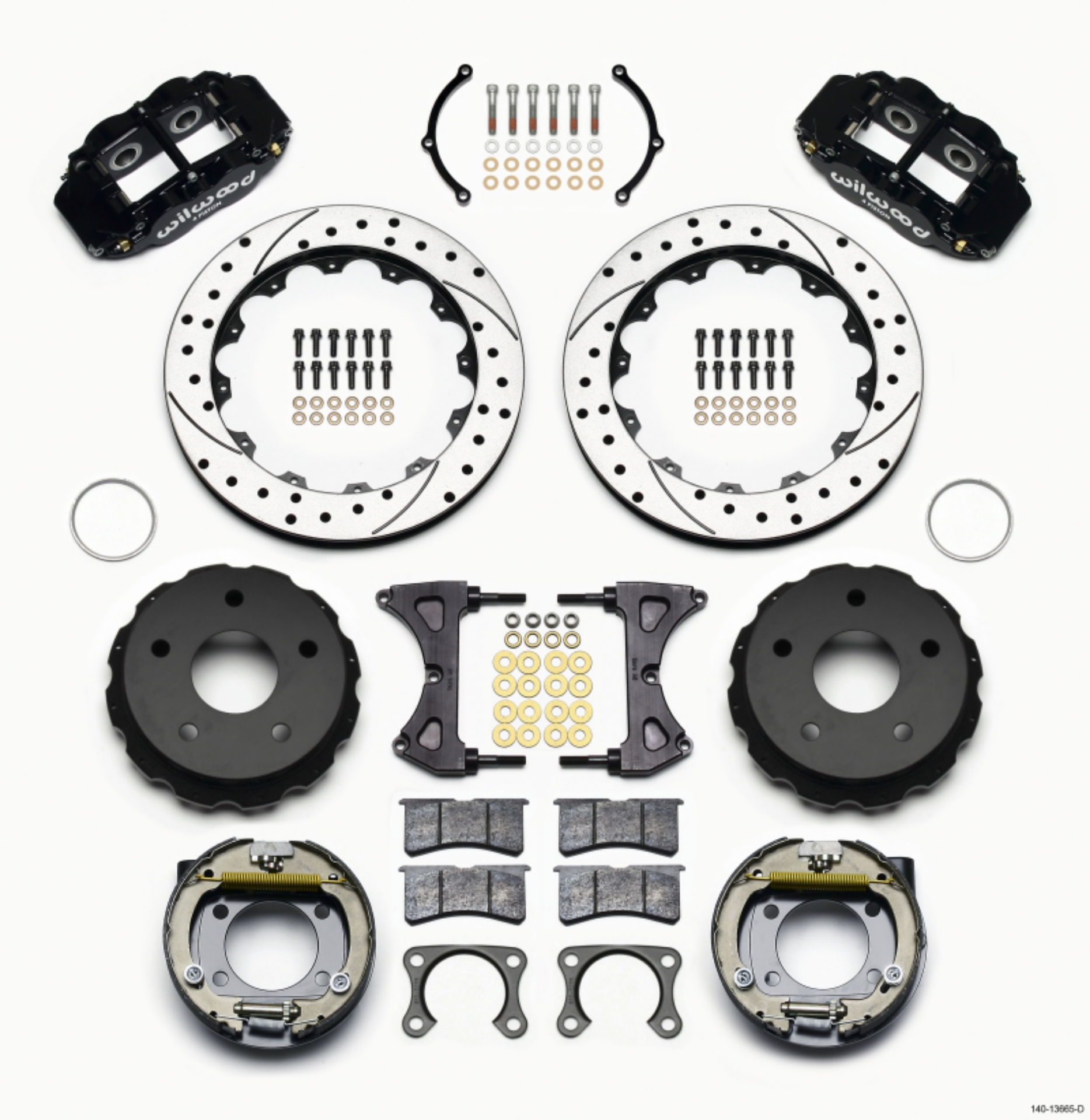 Picture of Wilwood Narrow Superlite 4R Rear P-Brk Kit 12-88in Drilled Big Ford New 2-38in Off Bronco 5 x 5-50