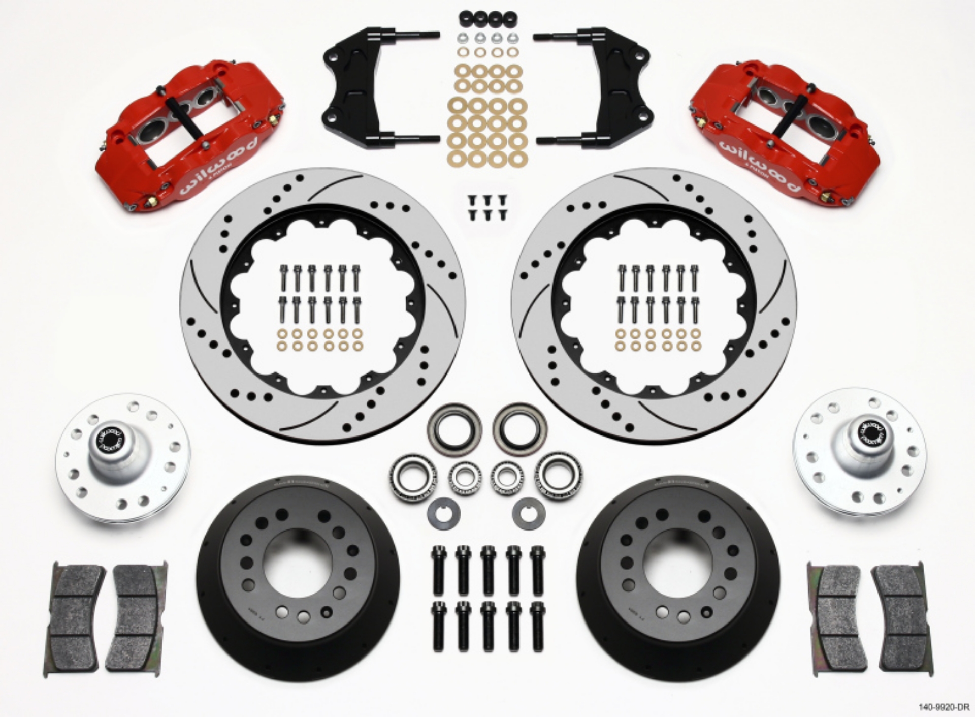 Picture of Wilwood Narrow Superlite 6R Front Hub Kit 14-00in Drill Red WWE ProSpindle