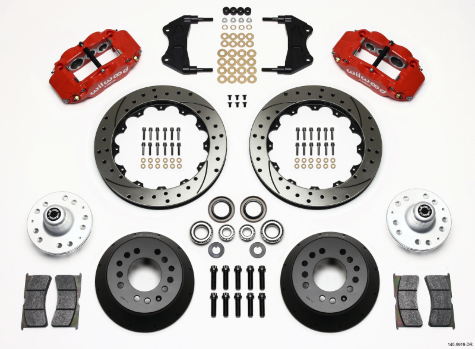 Picture of Wilwood Narrow Superlite 6R Front Hub Kit 12-88in Drill Red WWE ProSpindle