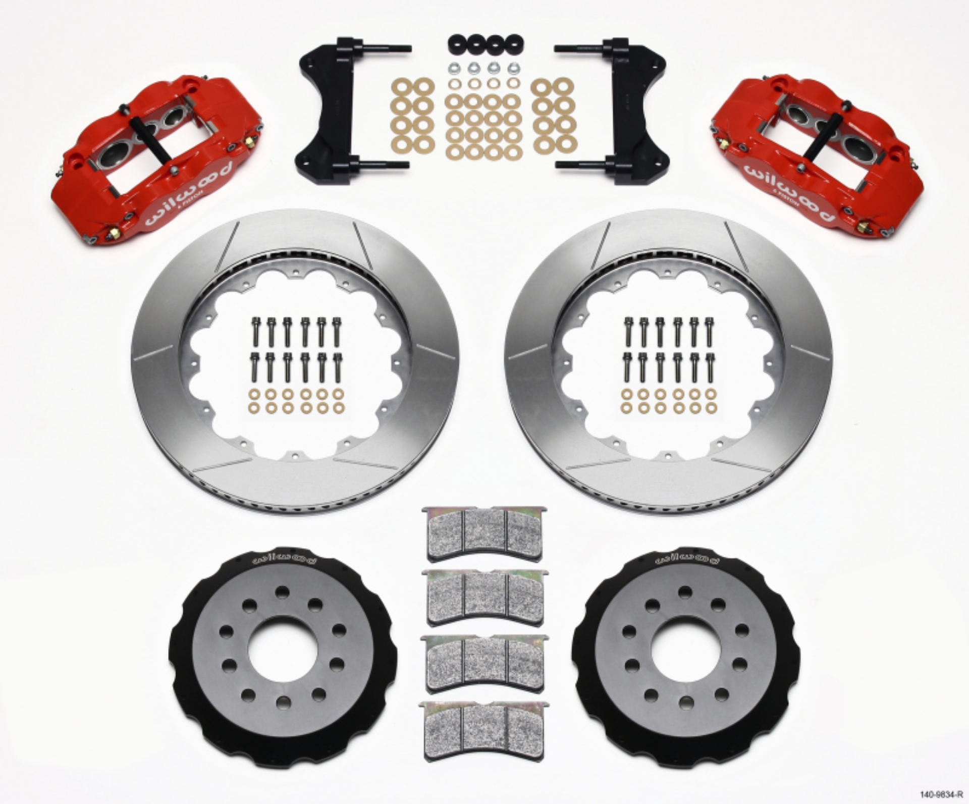 Picture of Wilwood Narrow Superlite 6R Front Hat Kit 14-00in Red 98-02 Camaro-Firebird