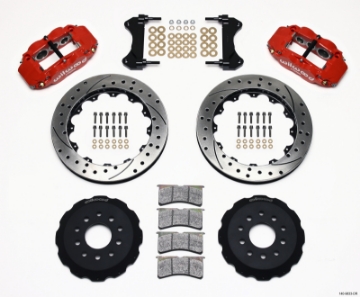 Picture of Wilwood Narrow Superlite 6R Front Hat Kit 13-06in Drilled Red 98-02 Camaro-Firebird