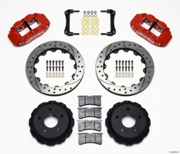 Picture of Wilwood Narrow Superlite 4R Rear Kit 12-88in Drilled Red 98-02 Camaro-Firebird
