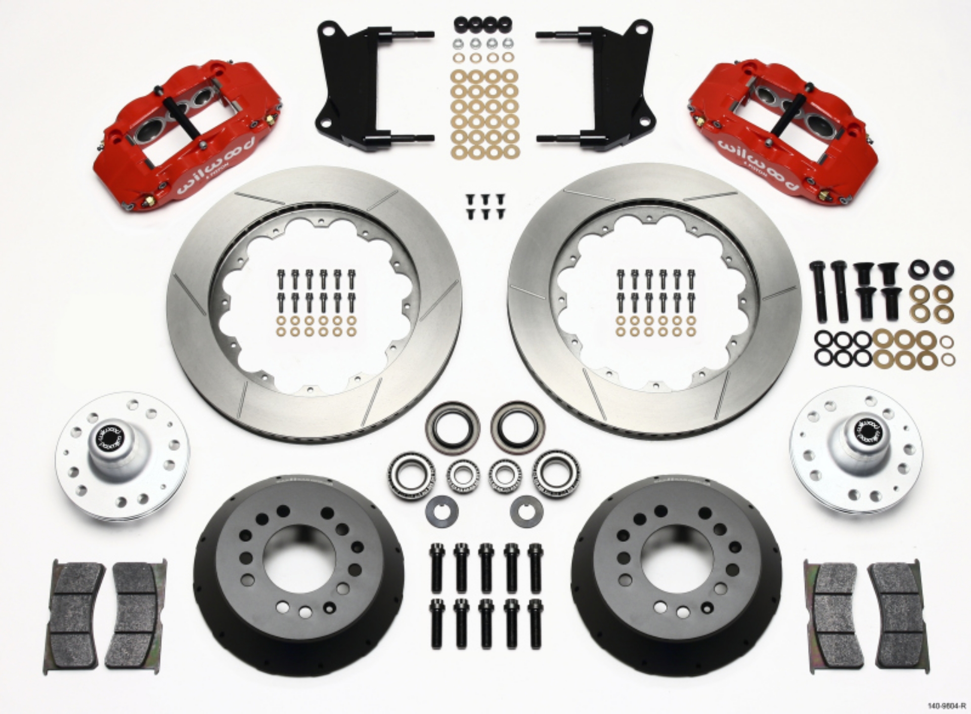 Picture of Wilwood Narrow Superlite 6R Front Hub Kit 14-00in Red 67-69 Camaro 64-72 Nova Chevelle