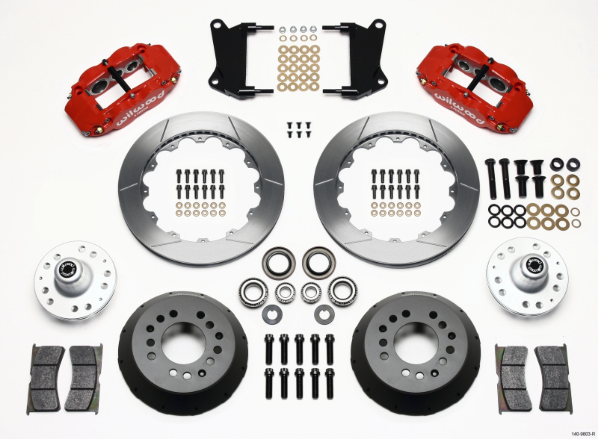 Picture of Wilwood Narrow Superlite 6R Front Hub Kit 12-88in Red 67-69 Camaro 64-72 Nova Chevelle