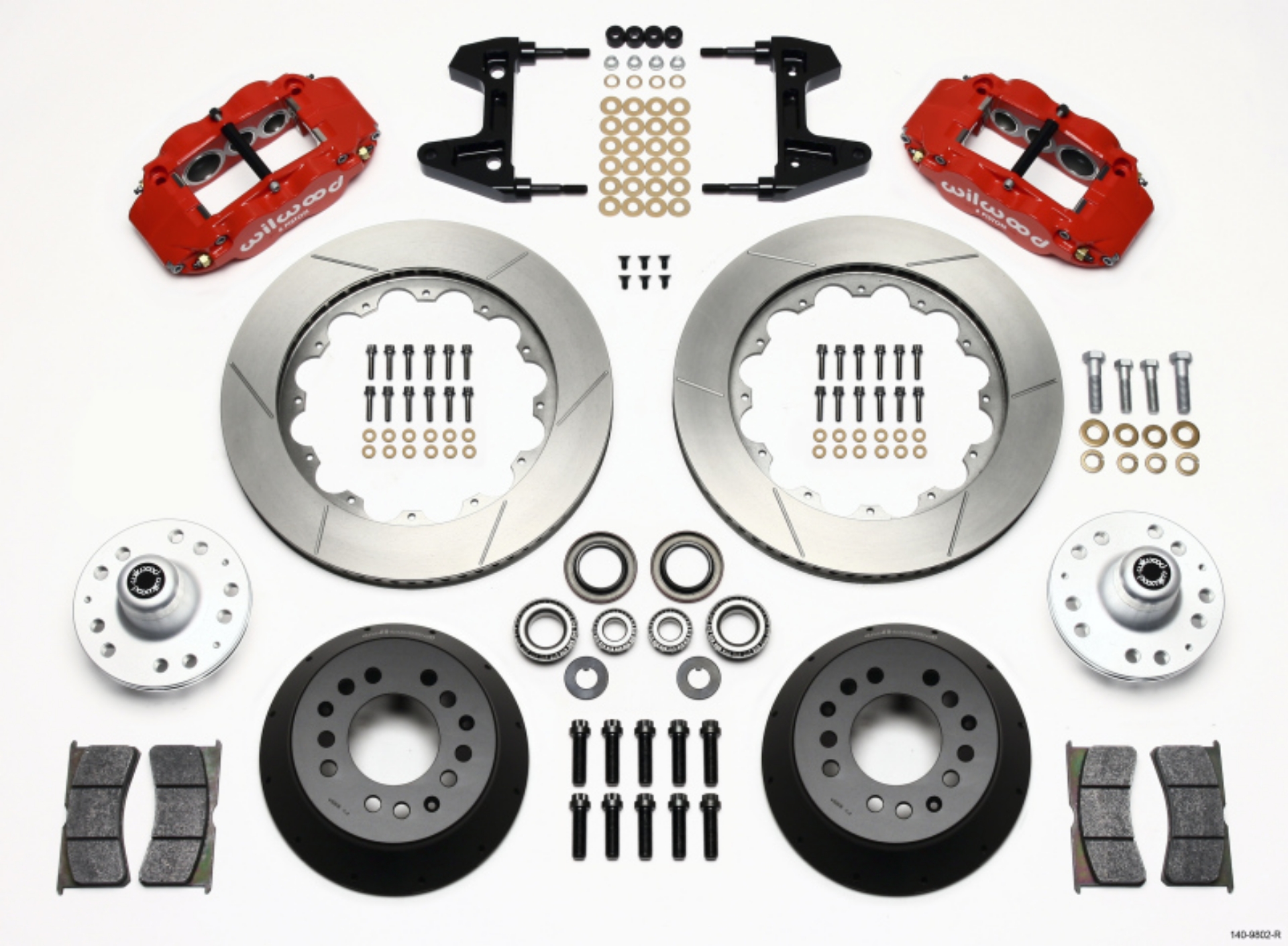 Picture of Wilwood Narrow Superlite 6R Front Hub Kit 14-00in Red 74-80 Pinto-Mustang II Disc Spindle only