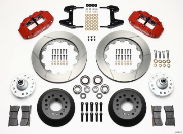 Picture of Wilwood Narrow Superlite 6R Front Hub Kit 14-00in Red 74-80 Pinto-Mustang II Disc Spindle only