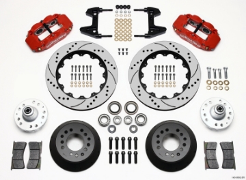 Picture of Wilwood Narrow Superlite 6R Front Hub Kit 14-00in Drill Red 74-80 Pinto-Mustang II Disc Spindle only